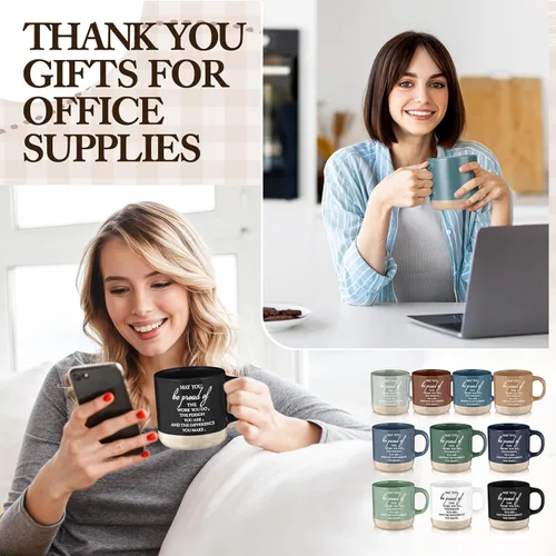 Miniatura 7 de Didaey 10 tazas de agradecimiento a granel CNA Week Gifts Bulk 13 oz Tazas de café de cerámica inspiradoras May You Be Proud Regalo