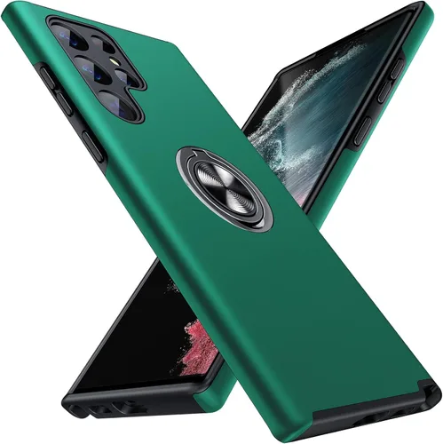Miniatura 11 de JAME para Funda Samsung Galaxy S22 Ultra, Funda Protectora de Parachoques Suave y Delgada para Cubierta Samsung S22 Ultra, con Soporte de Anillo