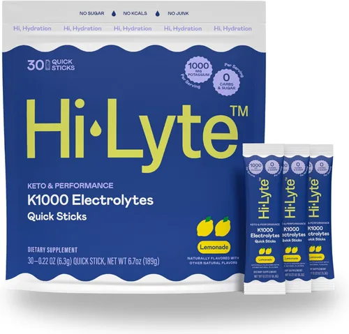 Miniatura 10 de Hi-Lyte K1000 - Mezcla de electrolitos en polvo, naranja Keto y rendimiento, 50 porciones