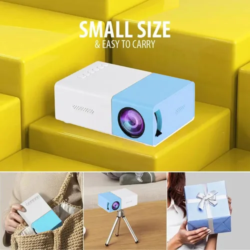 Miniatura 6 de Mini proyector, proyector de película portátil Full HD de 1080P con múltiples puertos, defiende la fuerza visual débil de la luz, diseño compacto