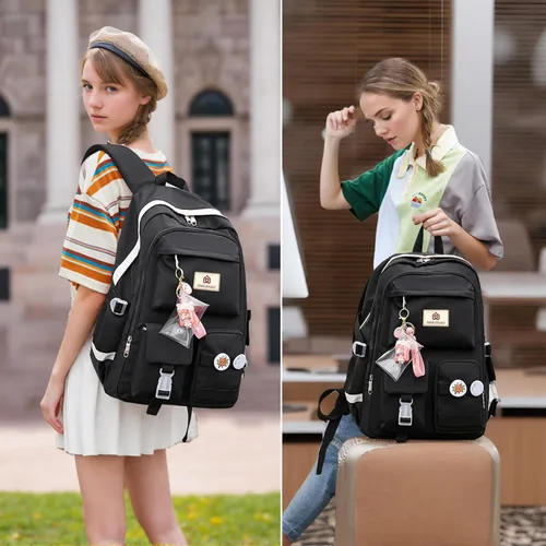 Miniatura 6 de Mochila para niñas, mochila escolar para laptop de 15.6 pulgadas, mochila grande para primaria, primaria, escuela media, mochilas para niños