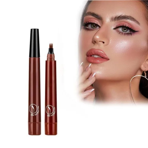 Miniatura 10 de Lápiz de microblading para cejas, 2024 NUEVO Lápiz de tatuaje mágico para cejas 4 puntas de horquilla, crea cejas naturales tipo cabello, lápiz