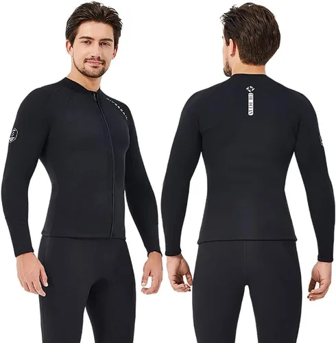Miniatura 3 de Traje de neopreno de dos piezas de neopreno de 0.079 pulgadas, traje de buceo para hombres y mujeres, buceo