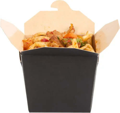 Miniatura 10 de Restaurantware Cajas chinas para llevar, paquete de 25 cajas de 8 onzas, resistentes a la grasa, contenedores de comida para llevar, desechables