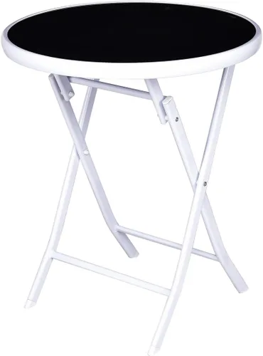 Miniatura 8 de Giantex Juego de mesa de bistró, juego de 3 piezas para patio, mesa y sillas plegables al aire libre, juego de comedor plegable para patio, juego