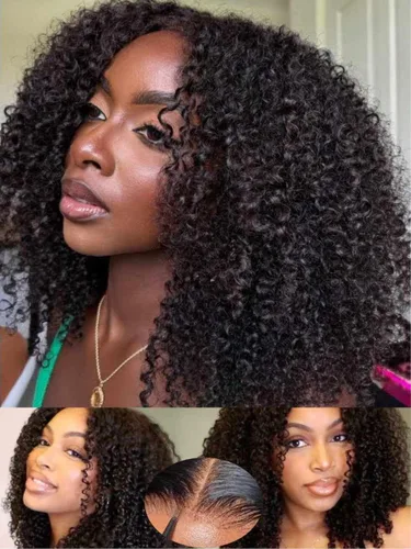 Miniatura 33 de Pelucas de cabello humano Bob de Beauty Forever, rubia con raíces marrones, parte lateral, corte recto, 7x5 encaje HD, adiós a los nudos, peluca Bob