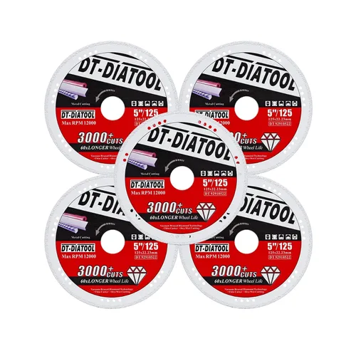 Miniatura 15 de DT-DIATOOL Ruedas de corte de diamante de 4 x 7/8 "para cuchillas de corte de metal de acero y hierro para amoladora angular