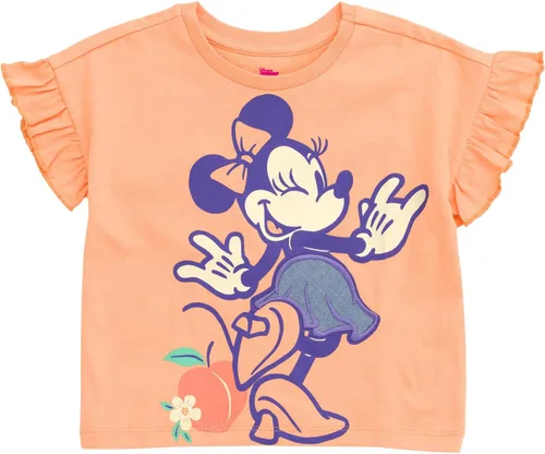 Miniatura 69 de Disney Minnie Mouse - Conjunto de camiseta floral arcoíris y pantalones cortos de cambray, tallas de bebé a niño grande (12 meses - 14-16)