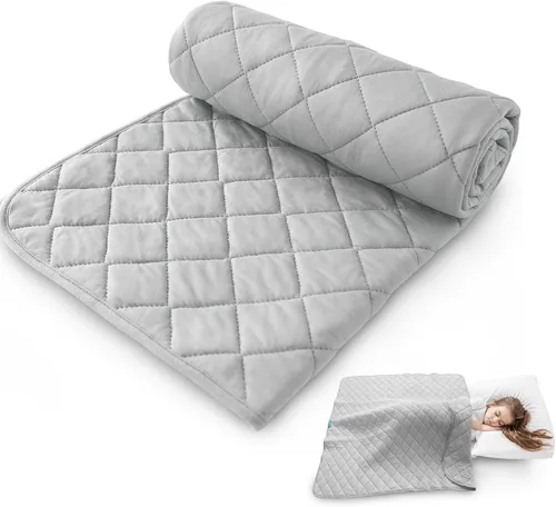 Biloban Edredón para niños pequeños y manta para cuna, súper suave acolchado y ligero, edredón alternativo de plumón, 30 x 40 pulgadas, color gris