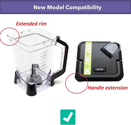 Miniatura 3 de Enbizio - Piezas de repuesto originales Ninja BL770/Tapa con extensión de mango. Solo funciona con jarra con borde extendido