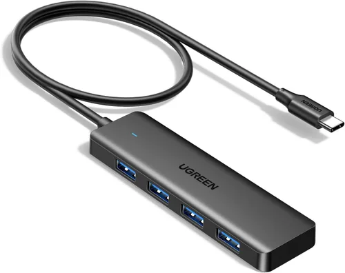 Miniatura 8 de Concentrador USB UGREEN 3.0, divisor de 4 puertos USB A ultradelgado Expansor USB para mouse, teclado, unidad flash, disco U, impresora Compatible