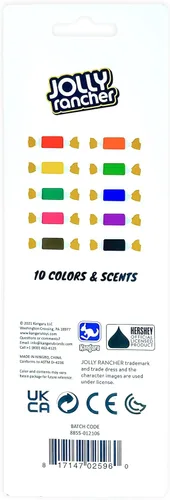 Miniatura 2 de Hershey Jolly Rancher - Bolígrafo perfumado de arcoíris, retráctil, multicolor, perfumado, 1 unidad, 10 aromas para niños de 3, 4, 5, 6, 7 años