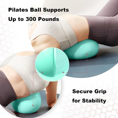 Miniatura 7 de Pelota de ejercicio para entrenamientos, antiestallido y resistente al deslizamiento, pelota de yoga para gimnasio, fitness y terapia física