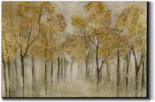 Miniatura 10 de Lienzo de arte de pared de paisaje abstracto con flores y bosque moderno, cuadros de arte para decoración de sala de estar, cocina, baño, oficina