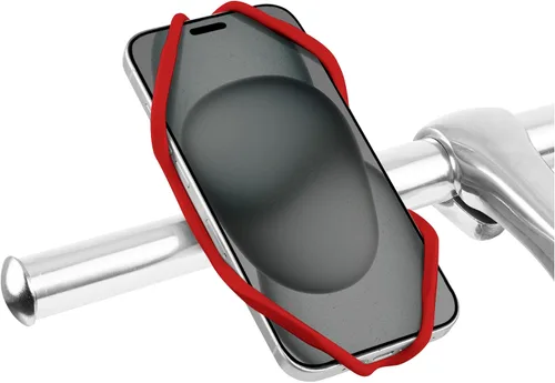Miniatura 10 de Bone Bike Tie 5, soporte de teléfono celular para manillar, soporte de silicona sin arañazos con diseño antideslizante y absorbente de golpes, Negro