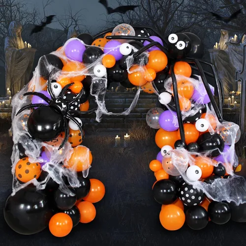 Miniatura 6 de Globos Naranjas Paquete de 100 de 12 pulgadas Globos de Látex Engrosados de Halloween Naranjas Globos Redondos de Helio para Halloween Cumpleaños