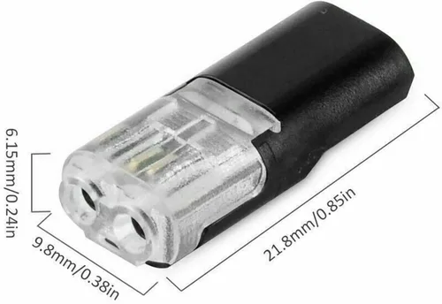Miniatura 7 de Conectores de cable, conector de enchufe de doble cable, conector de cable de bajo voltaje, conectores eléctricos de tira de luz LED de 2 pines, sin