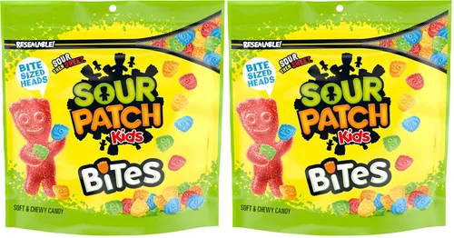 Miniatura 19 de SOUR PATCH KIDS Bites Soft & Chewy Candy, caramelos a granel, 12 bolsas de 12 oz