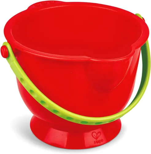 Miniatura 8 de Hape Beach Basics - Juego de juguetes de arena, incluye tamiz de cubo, rastrillo y pala, juguetes de arena para niños de 18 meses y más