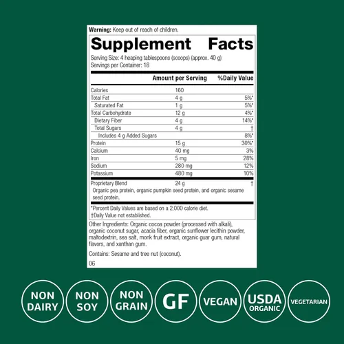 Miniatura 2 de Standard Process Veg-E Complete Pro - Proteína en polvo orgánica a base de plantas para construcción muscular y recuperación - Apoya el cabello