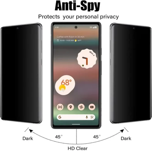 Miniatura 2 de Protector de pantalla de privacidad para Google Pixel 6a, [2 unidades] de vidrio templado antiespía antiarañazos para Google Pixel 6a GB62Z GX7AS