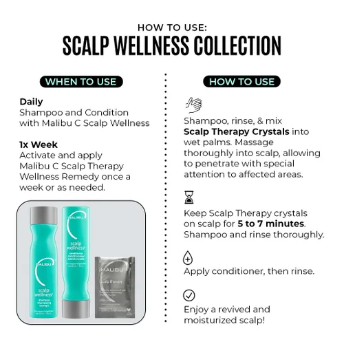 Miniatura 3 de Malibu C Scalp Wellness Collection - Set nutritivo para el cuidado del cabello del cuero cabelludo seco - Contiene remedio para el cuero cabelludo