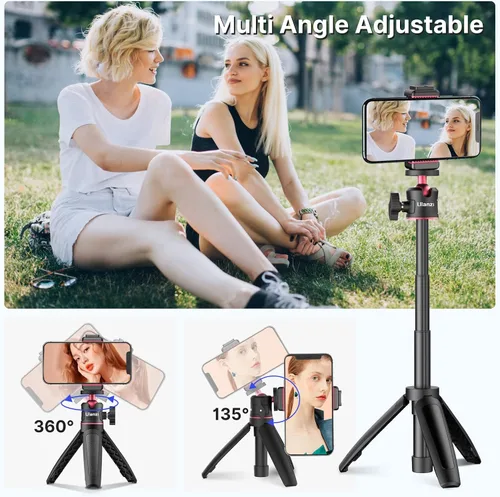 Miniatura 6 de ULANZI MT-08 Extensión de poste trípode, mini trípode selfie con mango de agarre para Osmo Pocket3 Xtra Muse iPhone 17 11 Pro Max Smartphone Canon