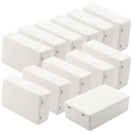 Miniatura 37 de Zulkit 12 cajas de proyecto de plástico ABS para proyectos eléctricos, caja de conexiones pequeña, color blanco, 2.17 x 1.28 x 0.79 pulgadas