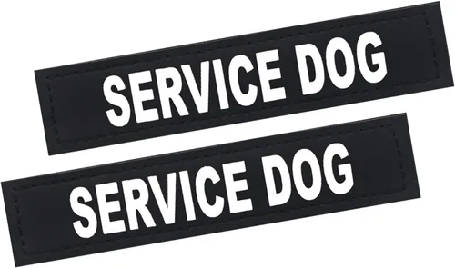 Miniatura 16 de Paquete de 2 parches para perros de servicio, parche de chaleco negro para perro en entrenamiento, parches de arnés para perros extraíbles