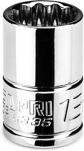Miniatura 7 de Capri Tools Zócalo poco profundo de 0.315 in, accionamiento de 3/8 in, 12 puntos, métrico