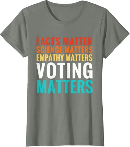 Miniatura 15 de Facts Matter Science Matters Voting Matters - Camiseta demócrata liberal, Negro, S