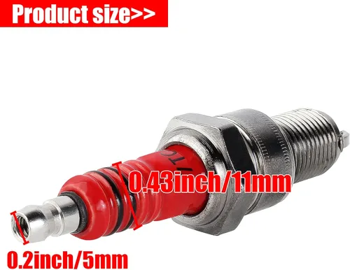 Miniatura 3 de Bujía de 3 electrodos F7TC para generador GX120 GX160 GX200 GX240 GX270 GX340 GX390 cortacésped tractor rotulador motosierra bomba de agua Go Kart