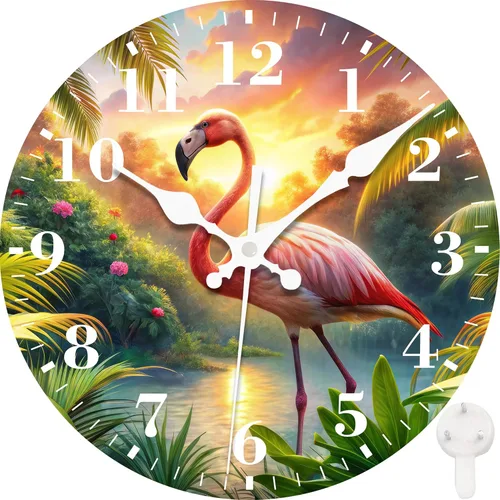 Miniatura 15 de Reloj de pared, astronauta y planetas espaciales, silencioso, sin tictac, funciona con pilas, redondo, decorativo, para interiores y exteriores