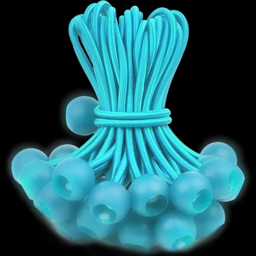 PerkHomy - Cuerda elástica para bolas, resistente y versátil, para interiores y exteriores, lona para amarrar, organizar y asegurar (azul luminoso),