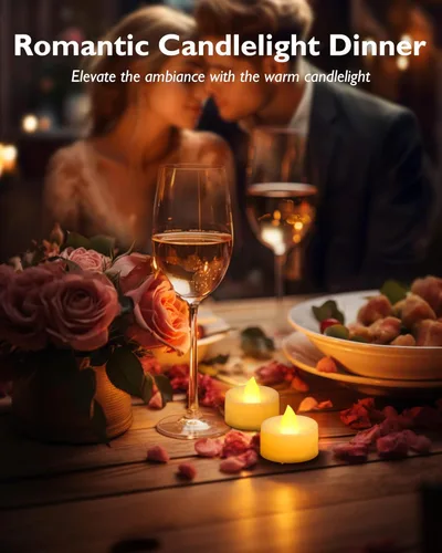 Miniatura 7 de Homemory Paquete de 24 velas LED sin llama que funcionan con pilas, velas eléctricas falsas de más de 200 horas para votivo, Halloween, Ofrenda