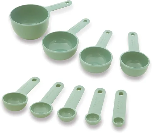 Miniatura 6 de KitchenAid Juego de tazas y cucharas medidoras universales fáciles de leer con mango de agarre suave para un máximo control, agujero para colgar