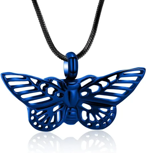 Miniatura 33 de Minicremation Joyas de cremación para cenizas – Collar conmemorativo de mariposa con colgante de urna para cenizas de seres queridos