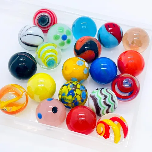 Miniatura 2 de 20 Canicas Vintage a granel para niños de 4-8-12 años, aficionado para juego de pista de canicas, juguete de canicas pequeño (16mm) (20 piezas)