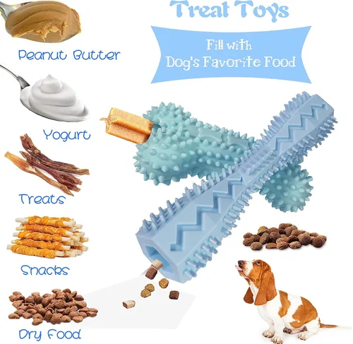 Miniatura 3 de Paquete de 4 juguetes de dentición para cachorros de 0 a 6 meses, juguetes masticables para dentición, lindo juguete para perros pequeños, juguete