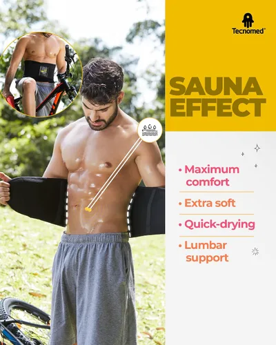 Miniatura 3 de Tecnomed Entrenador de cintura para mujer: reductor de cintura premium, cinturón de sudor mientras entrenas, banda de vientre de apoyo posparto
