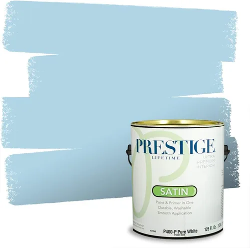 Miniatura 243 de Prestige Paints. - Base y pintura para exteriores en un solo galón, 1 galón. plano, comparable con Sherwin Williams Topsail. SW6799-PCM