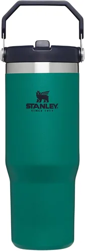 Miniatura 95 de Stanley IceFlow - Vaso con pajilla abatible con asa, de 20 onzas, tapa giratoria y popote abatible, botella de agua resistente a fugas, acero