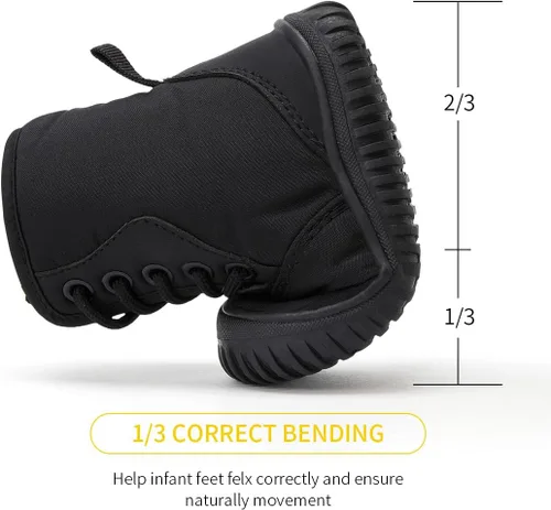 Miniatura 17 de BMCiTYBM Botas de nieve de invierno para bebés y niños pequeños, de piel sintética, cálidas, antideslizantes, zapatos para primeros pasos