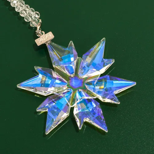 Miniatura 4 de Adorno de árbol de Navidad de edición Maxistal 2024, copo de nieve de cristal con estrella, adorno para árbol de Navidad, decoración para el hogar