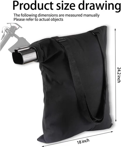 Miniatura 5 de Bolso para hombro 5140125-95 para soplador de hojas, Compatible con soplador Black & Decker BV3100/BV2900, 5140125-95 Bolso para hombro/Bolsa