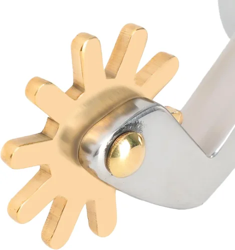 Miniatura 5 de Watris Veiyi 1 par de espuelas de caballo para hombres y mujeres, espolones de botas de acero inoxidable, accesorios de espuelas no se oxidan