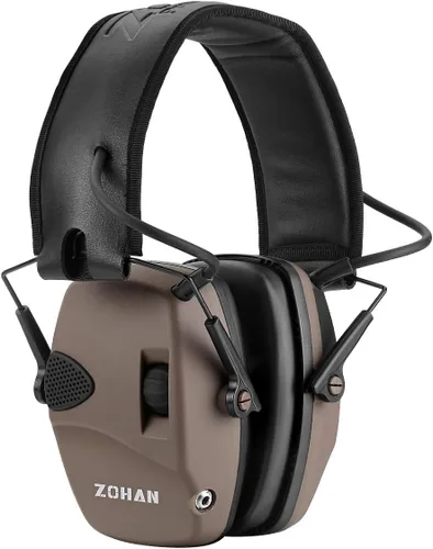 Miniatura 12 de ZOHAN EM054 Electronic Ear Protection for Shooting Range with Sound Amplification Noise Reduction, Ear Muffs for Gun Range a1-Negro