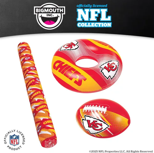 Miniatura 6 de BigMouth 42” Inflatable Pool Floats Officially Licensed NFL Fan Gear Merchandise Back Support Inner Tube for Adults and Teens