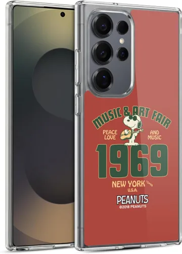 Miniatura 115 de Head Case Designs Funda de gel Woodstock 50th con licencia oficial de Peanuts Snoopy Guitar 1969 [protección de grado militar] compatible
