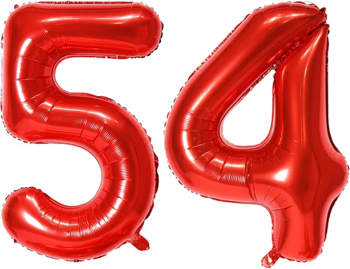 Miniatura 60 de Globo de helio rojo del número 10 de 40 pulgadas, autosellado para decoración de fiesta de cumpleaños y decoración de fiesta de aniversario (rojo 10)